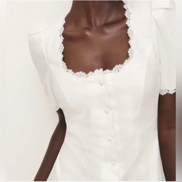 Reformation Alida Dress in White - Picture 4 of 7